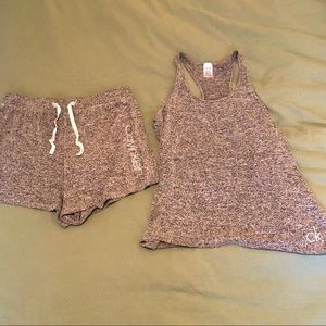 Calvin Klein Tank Top and Short Pajama Set